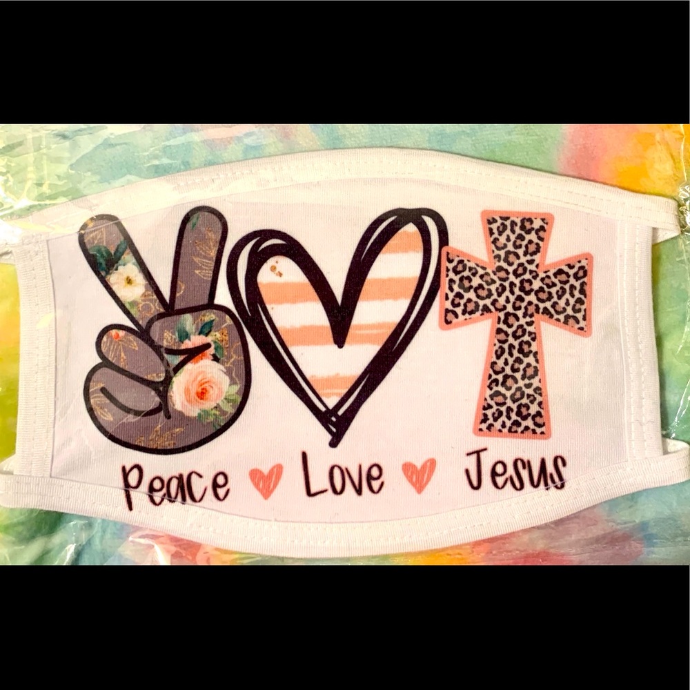 Peace Love Jesus Boutique Handmade Face Mask